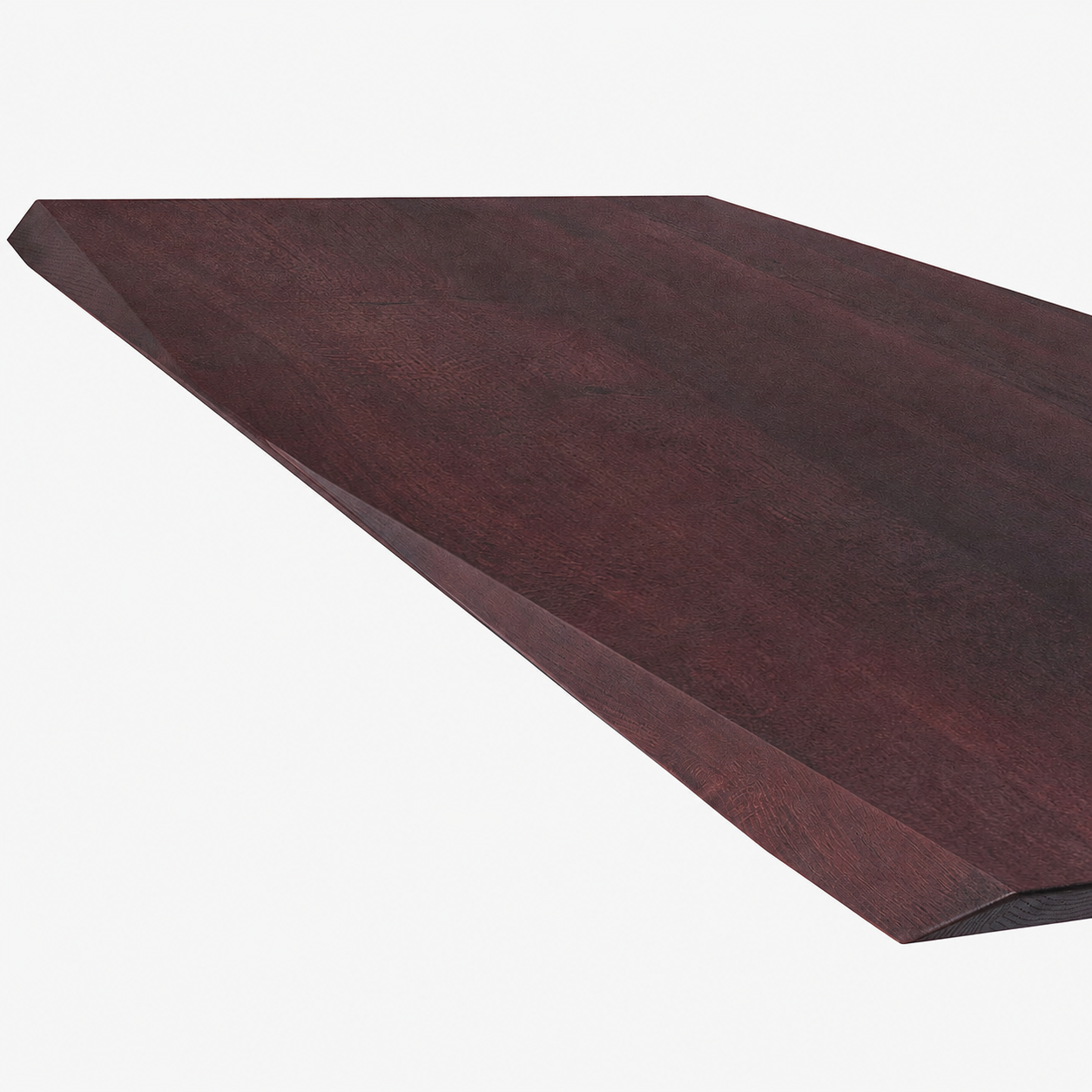 Mesa de comedor Crux de madera maciza de roble caoba y patas Inox