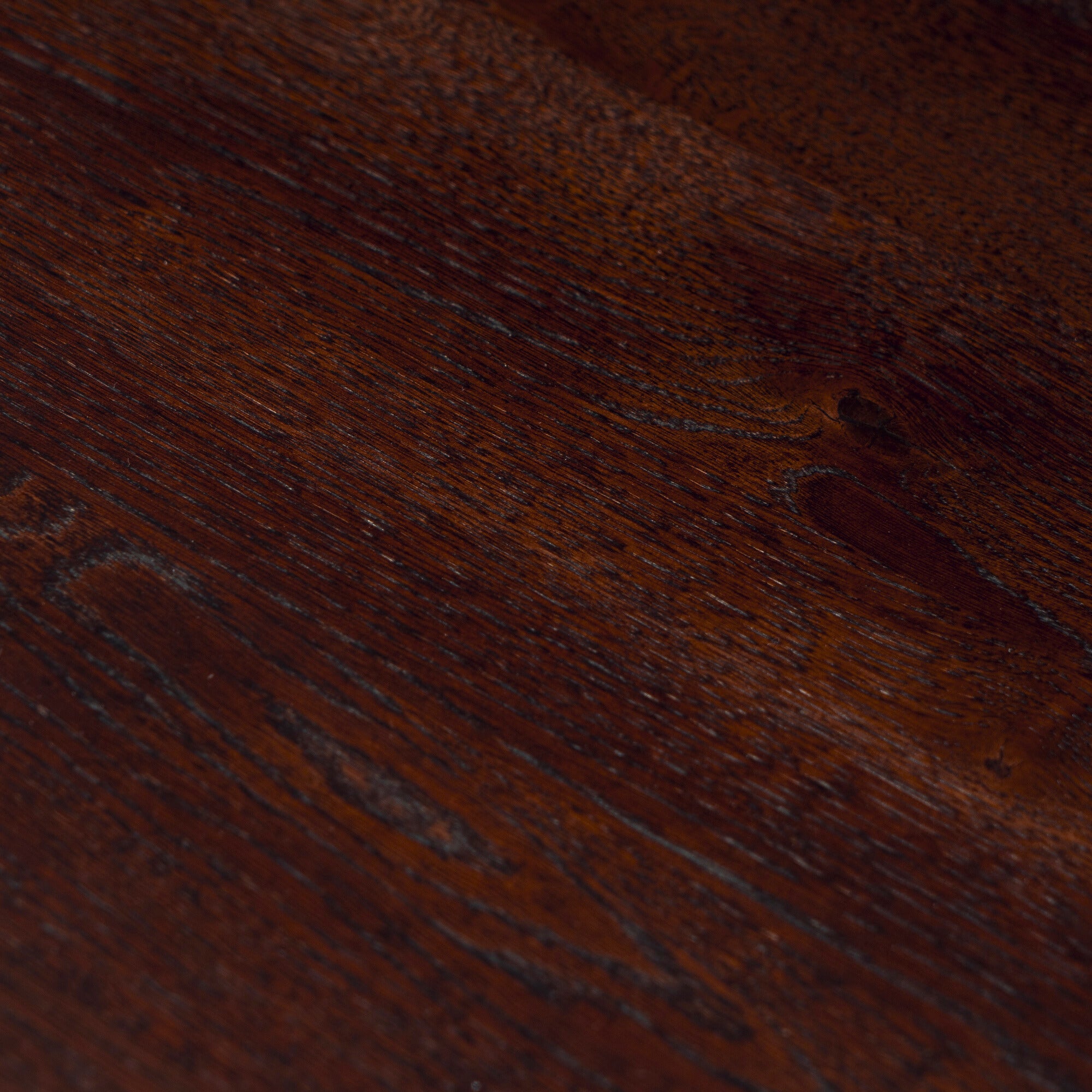 Mesa de comedor Crux de madera maciza de roble caoba y patas Inox
