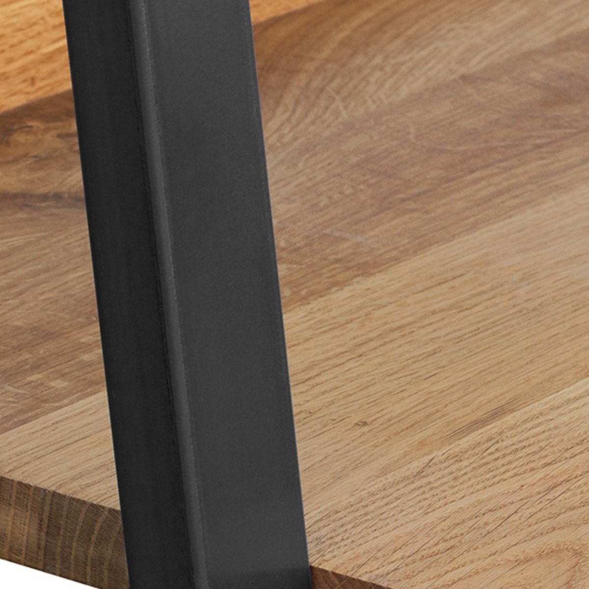 Estantería Axia de Roble Macizo Ámbar y Acero Negro | 170x120 cm | Estilo Industrial Moderno
